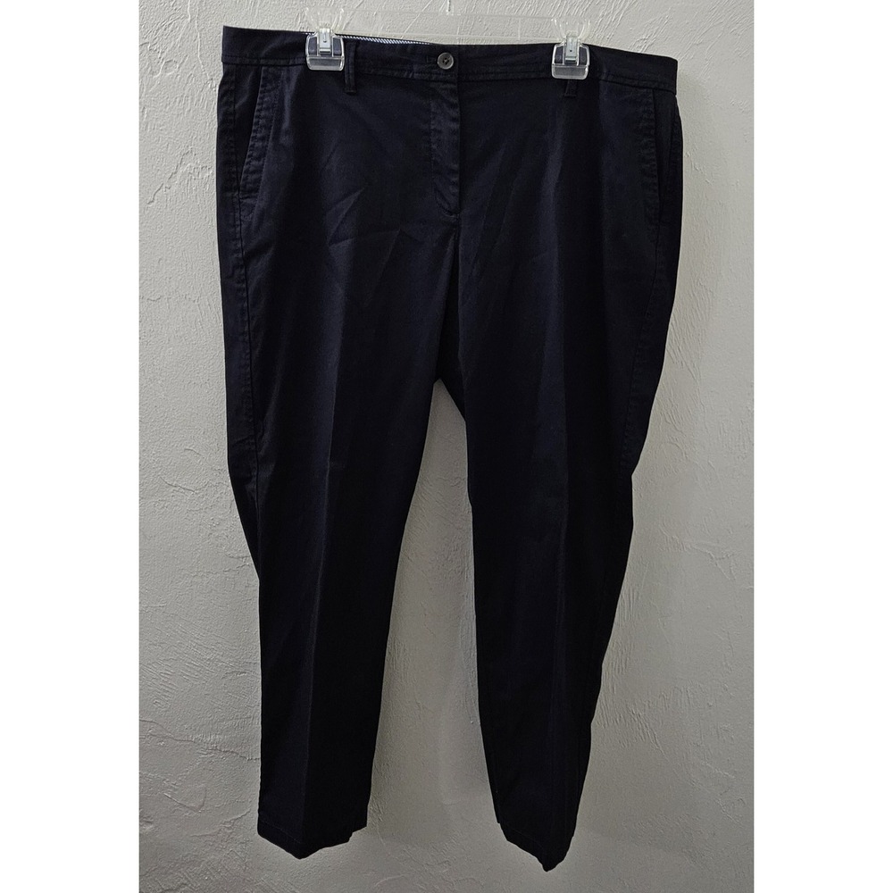 Talbots Girlfriend Chino Pant Women's Size 16P Navy Pockets Casual Business